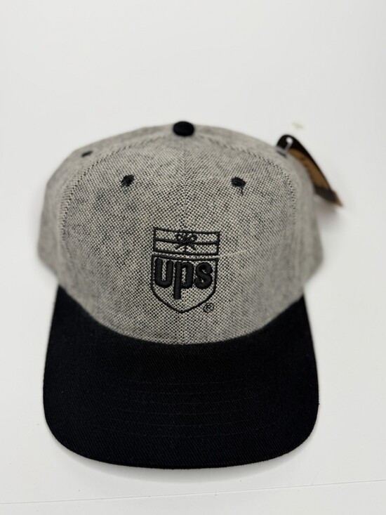 VINTAGE UPS United Parcel Service Hat Mens OS Black gray Snapback Y2K